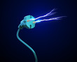 Illustration: Electric plug - power and energy concept Electric plug - power and energy concept