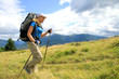 Summer hiking in the mountains.