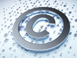 Law concept: Silver Copyright on digital background