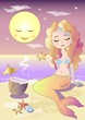 Mermaid Under Moonlight