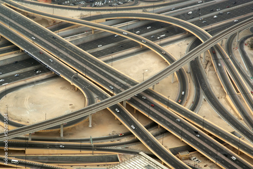 Photo: Dubai, UAE. Aerial view from the height of Burj Khalifa Dubai, UAE. Aerial view from the height of Burj Khalifa