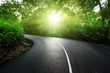 empty road in jungle of Seychelles islands