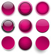 Vector: Round magenta icons. Round magenta icons.