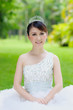 Chinese bride with wedding dress