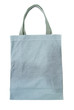 Gray cotton bag isolated on white background.