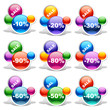 Colorful discount labels