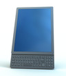 Tablet PC with a retractable keyboard.