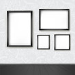 Vector interior wall and frame