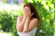 depress woman outdoor