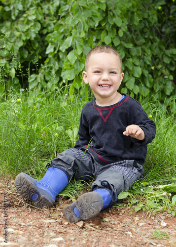 Photo: Happy child outdoors Happy child outdoors