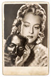 portrait of young woman with a carnival mask