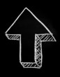 Up arrow in chalk