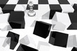 One pawn on collapsing chessboard