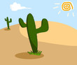 Cactus in desert.