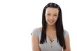 Portrait of attractive teenage girl smiling