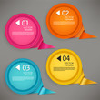 Set of bubbles, stickers, labels, tags. Numbered speech bubbles.