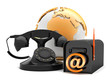 Retro phone and mailbox - concept illustration
