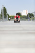 Athlete warming and stretching