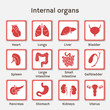 Set of icons with human orangs