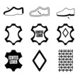 Vector: symbole schuhmaterial I symbole schuhmaterial I