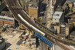 Train on a bridge in London