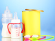 Bottles With Milk And Food For...