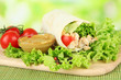 Kebab - grilled meat and vegetables,