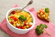 Homemade Corn Salsa In White B...
