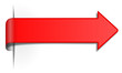 Pfeil Etikett Schild rot