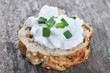 sandwich with a cottage cheese