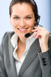 Portrait of female customer service operator