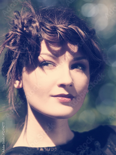 Photo: Instagram colorized vintage female portrait with beauty bokeh Instagram colorized vintage female portrait with beauty bokeh