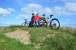 Radfahrer machen eine Pause