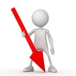 Illustration: Persons with red arrow. Persons with red arrow.