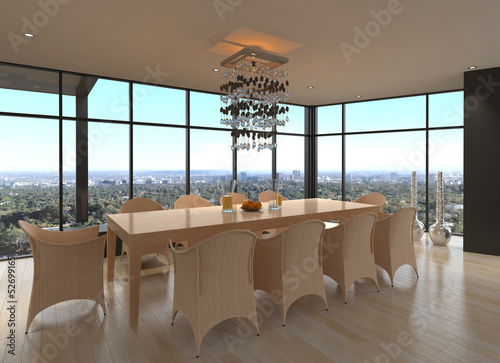 Illustration: Modern Design Dining Room | Living Room Interior Modern Design Dining Room | Living Room Interior