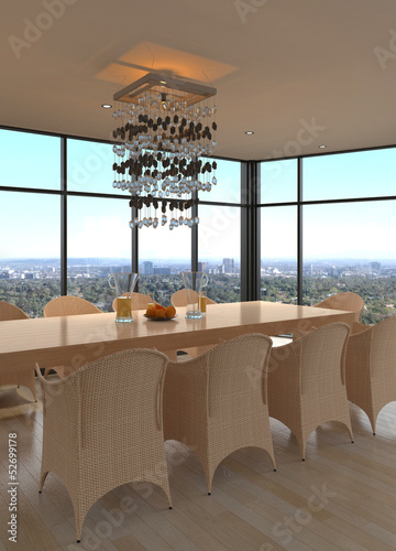 Illustration: Modern Design Dining Room | Living Room Interior Modern Design Dining Room | Living Room Interior