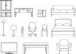 Collection of furniture vector