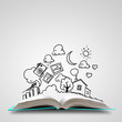 Opened book