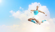 Image of sport woman jumping