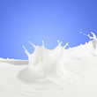 Pouring milk splash