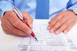 Businessman working with documents.
