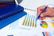 Businessman working with documents.