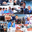 Business people team collage.