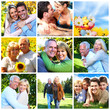 Happy family collage.