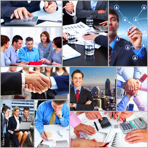 Photo: Business people team collage. Business people team collage.