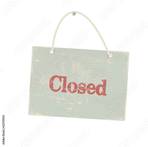 Vector: Vintage closed sign. Vector Vintage closed sign. Vector
