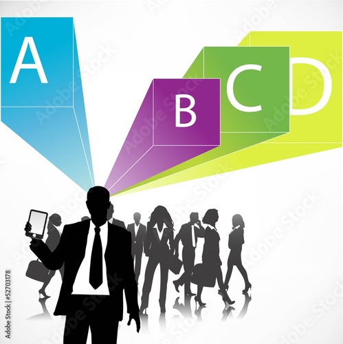 Vector: Template of a group business and office people Template of a group business and office people