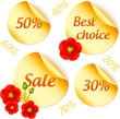 Vector: Vector golden sale stickers isolated set Vector golden sale stickers isolated set