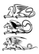 Medieval gryphons set