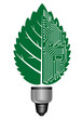 Vektor: Light bulb with computer elements Light bulb with computer elements